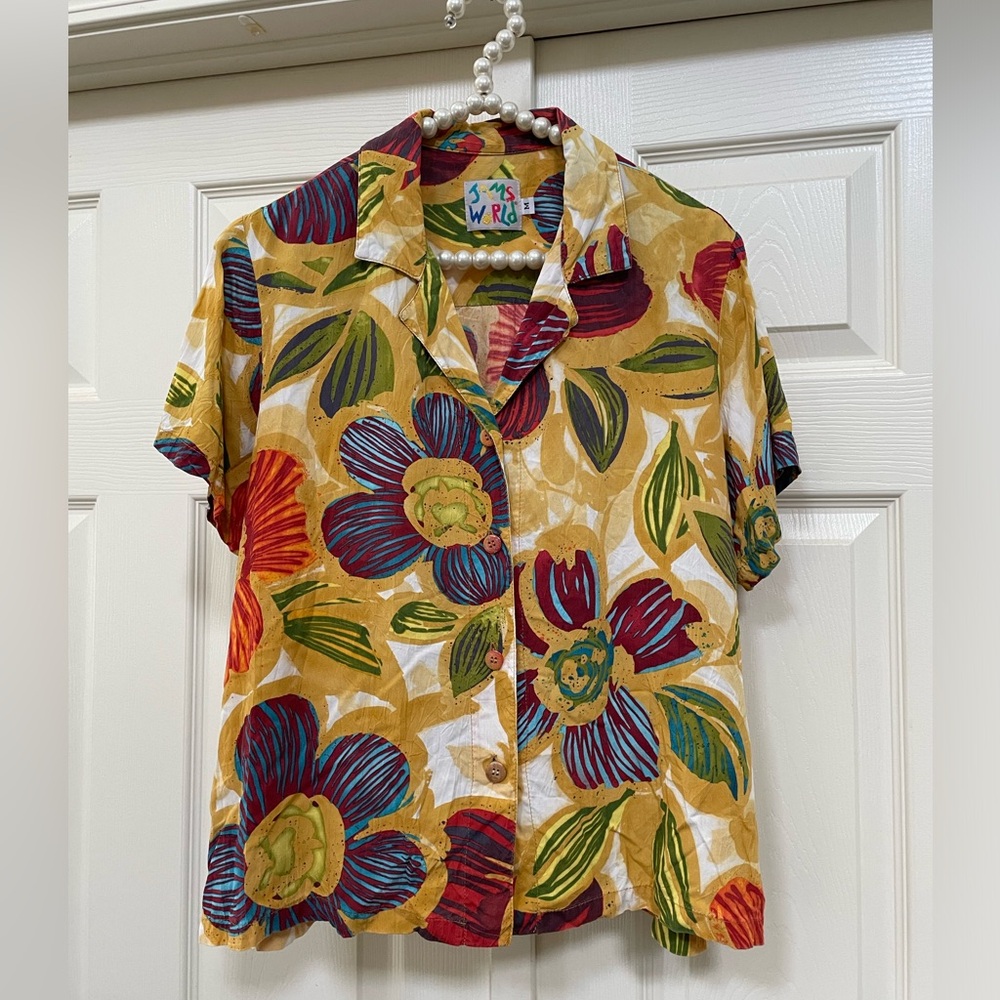 ❌SOLD❌Womens Jams World Vibrant Floral Top M